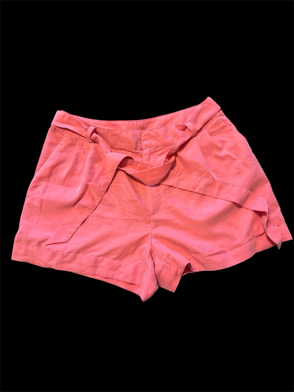 Divided Coral Pink High-Waist Tie Belt Shorts size 6 used once